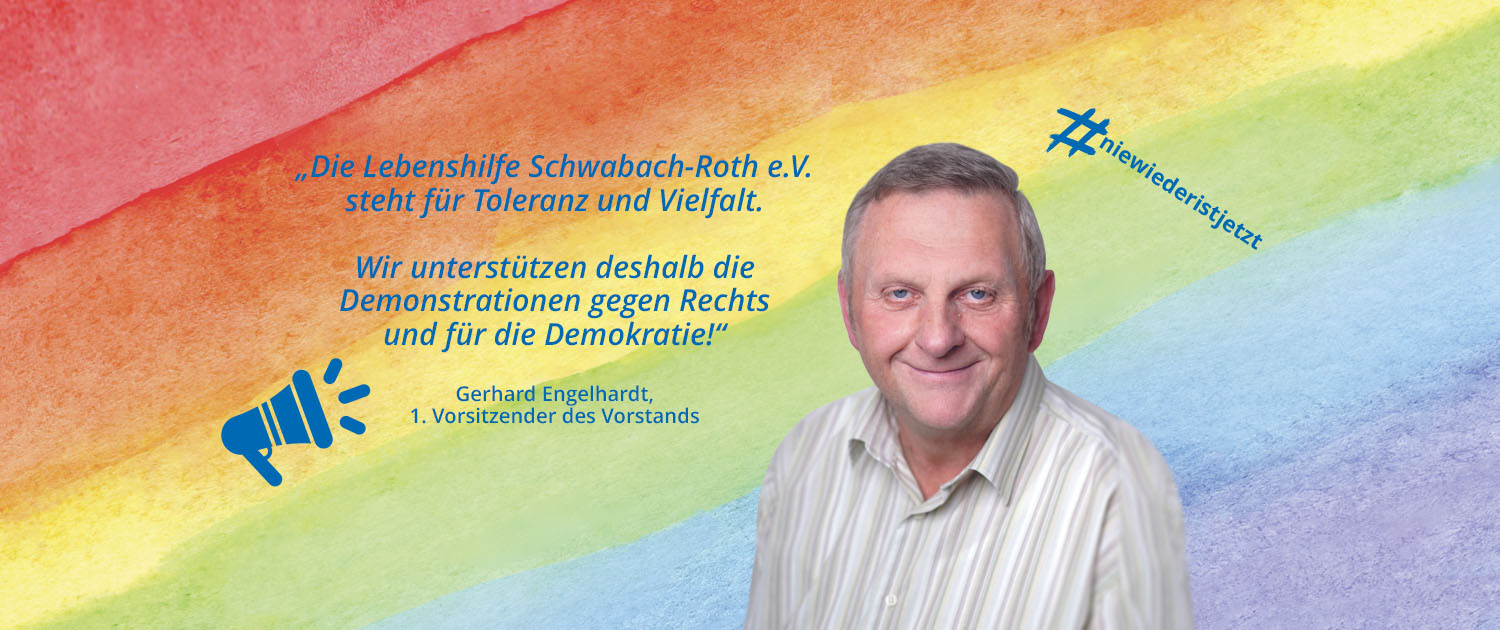 Die Lebenshilfe Schwabach-Roth e.V. steht für Toleranz und Vielfalt.